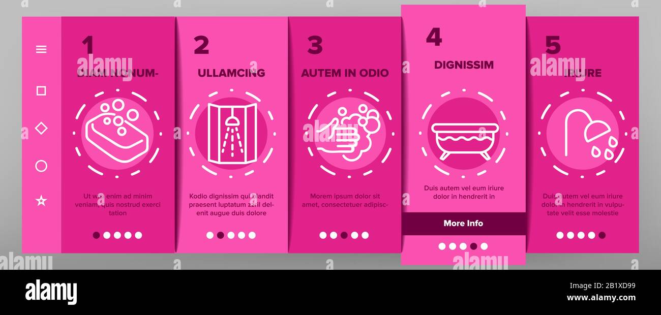 Outil De Salle De Bains De Douche Icônes D'Intégration Définir Vector Illustration de Vecteur