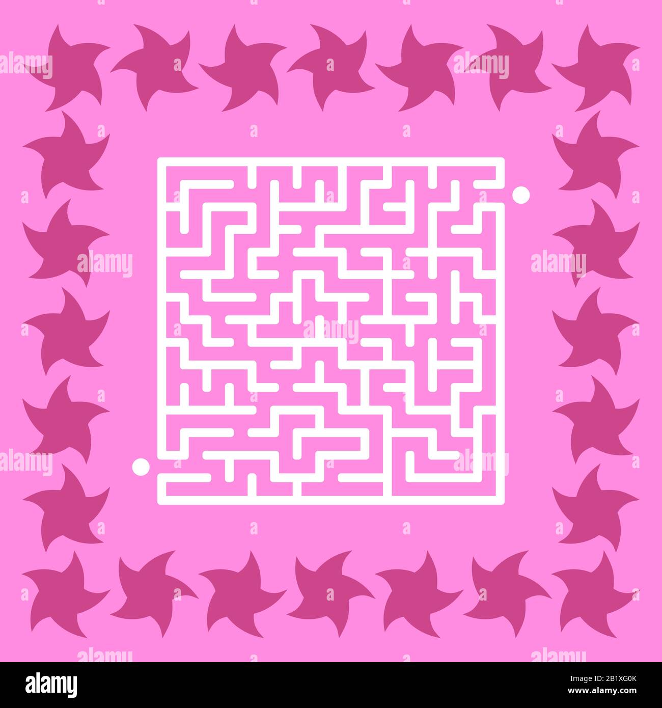 Labyrinthe carré abstrait. Jeux pour enfants. Puzzle pour enfants. Une étoile mignonne. Tambour de conuntambour de labyrinthe. Illustration vectorielle. Illustration de Vecteur