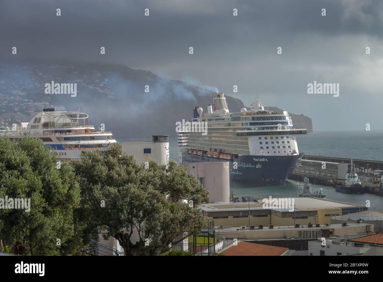 Schiffsanleger, Funchal, Madère, Portugal Banque D'Images