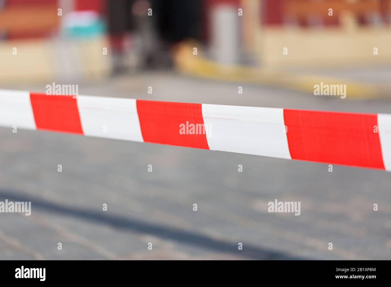Ruban de danger rouge et blanc Banque de photographies et d’images à ...