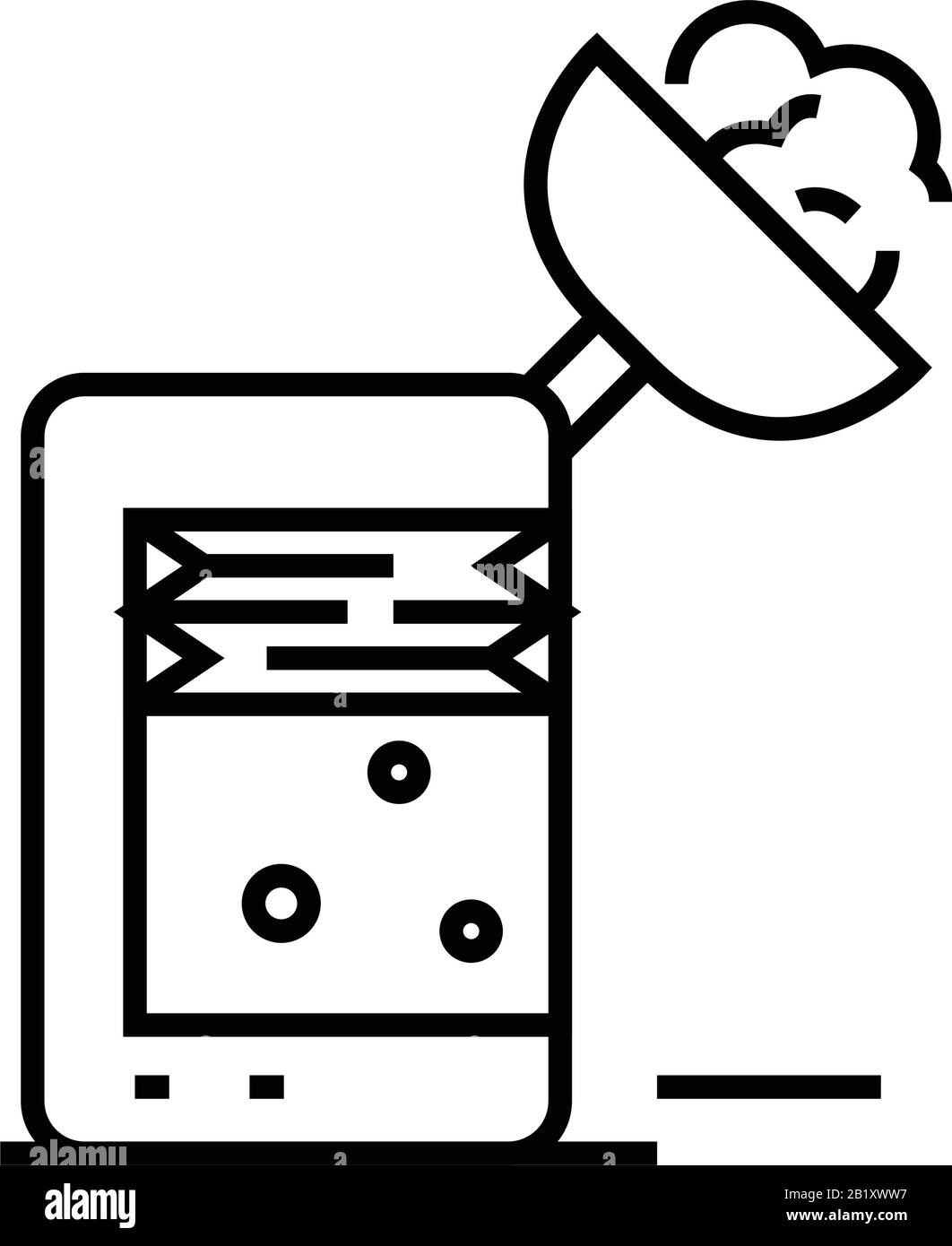 Icône de ligne d'équipement médical, signe de concept, illustration vectorielle, symbole linéaire. Illustration de Vecteur