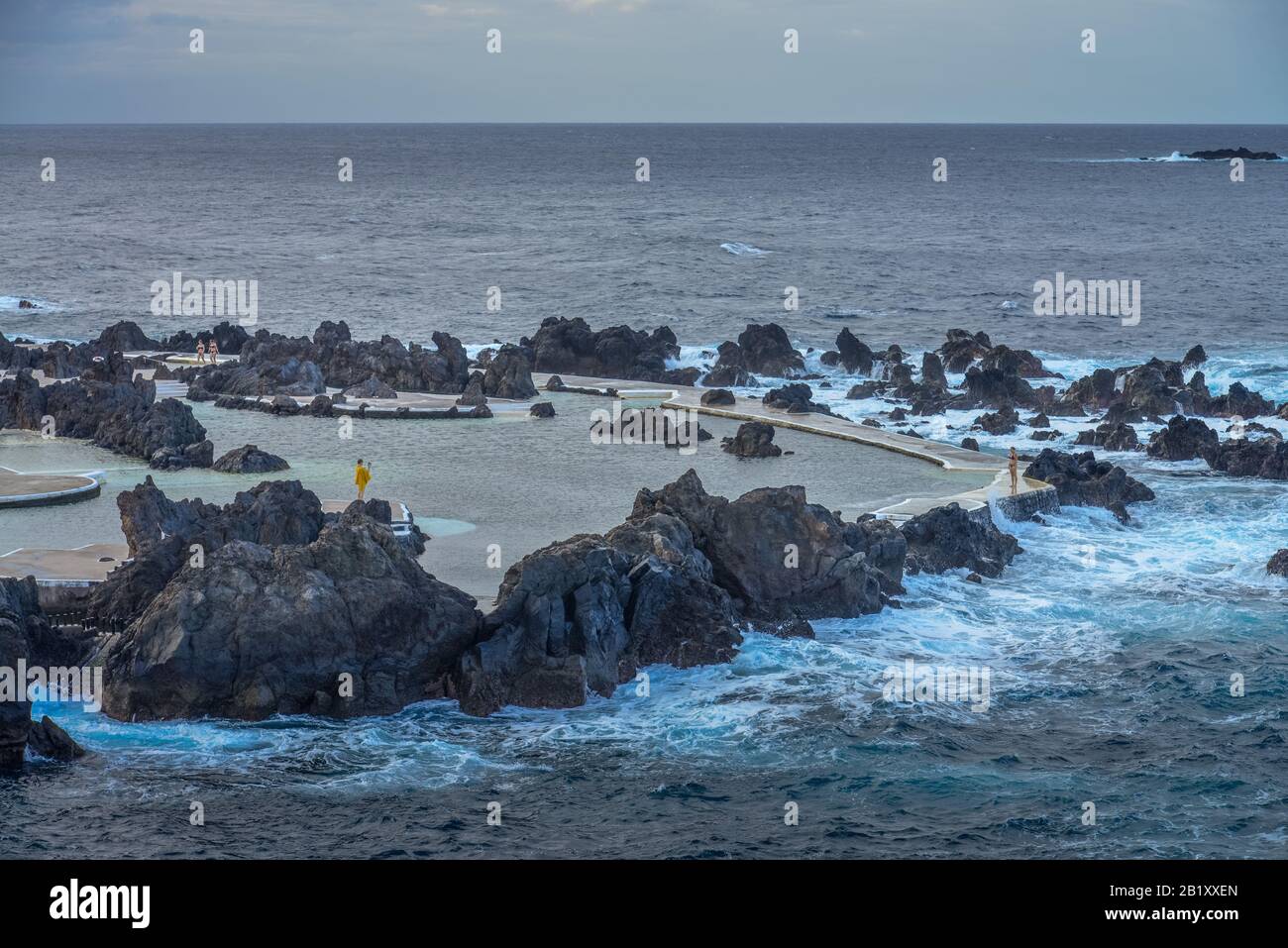 Lavapool, Porto Moniz, Madeira, Portugal Banque D'Images