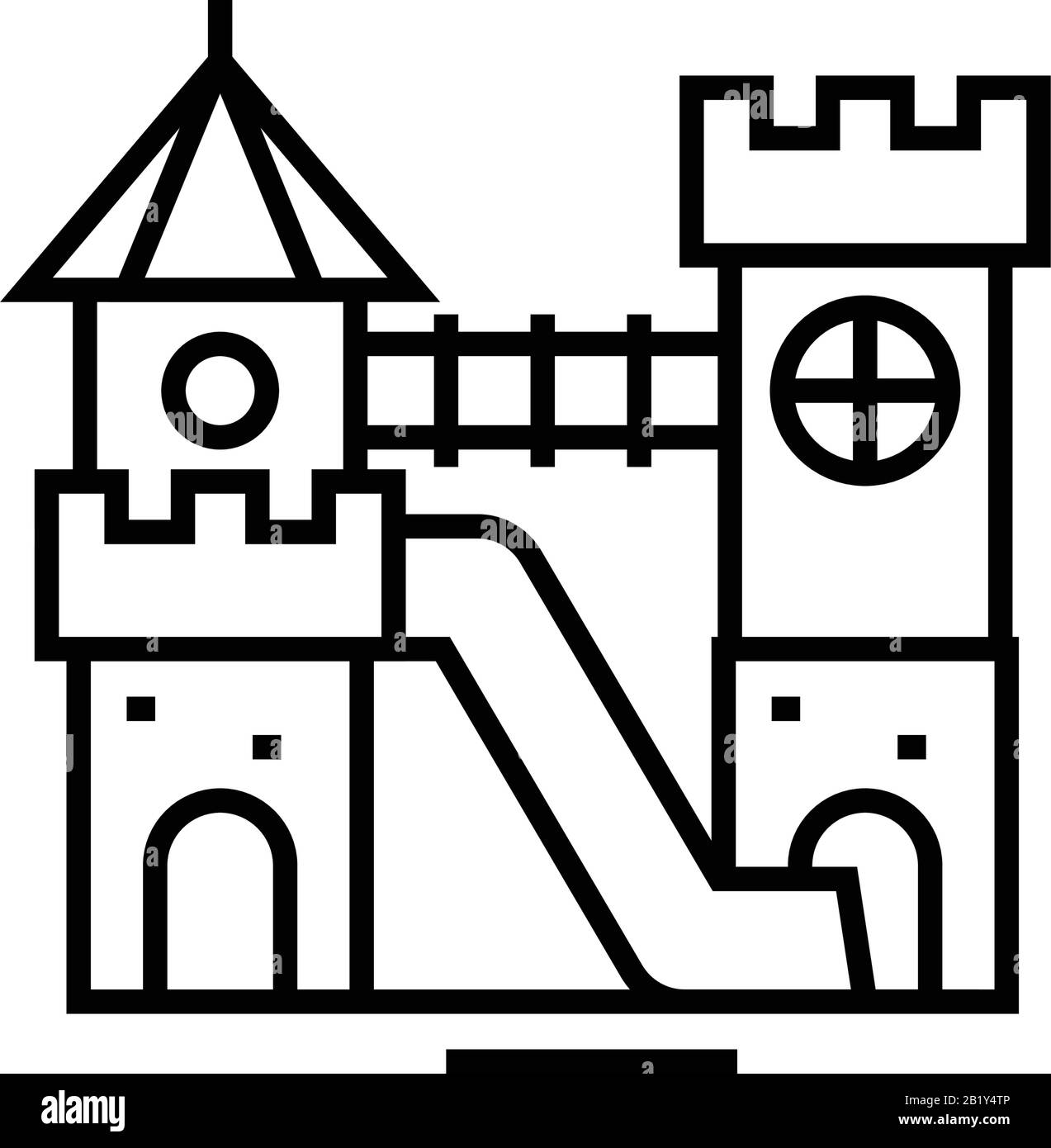 Icône de ligne de divertissement pour enfants, panneau concept, illustration vectorielle, symbole linéaire. Illustration de Vecteur