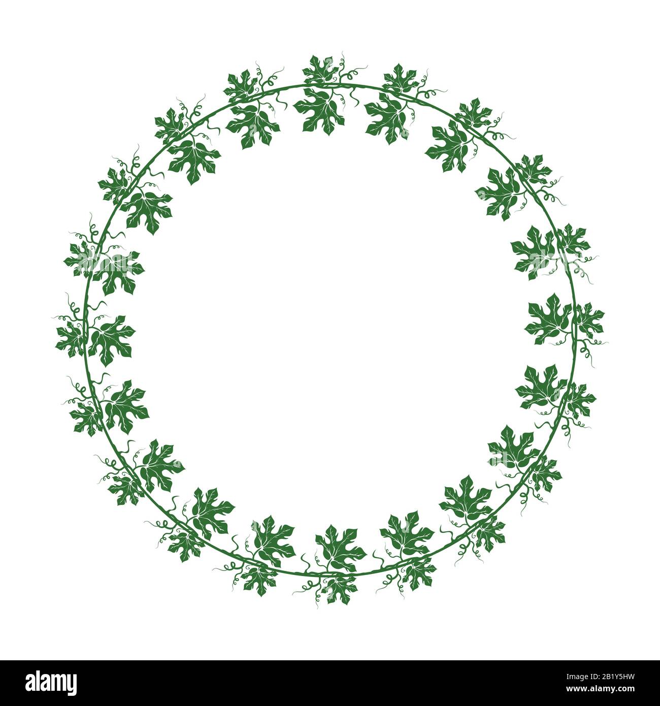 Cadre Vert Isolé Sur Fond Blanc Illustration de Vecteur