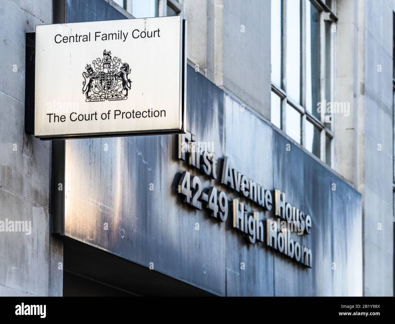Cour Centrale De La Famille Londres Et Cour De Protection Du High Holborn Central London - Central London Family Court Banque D'Images