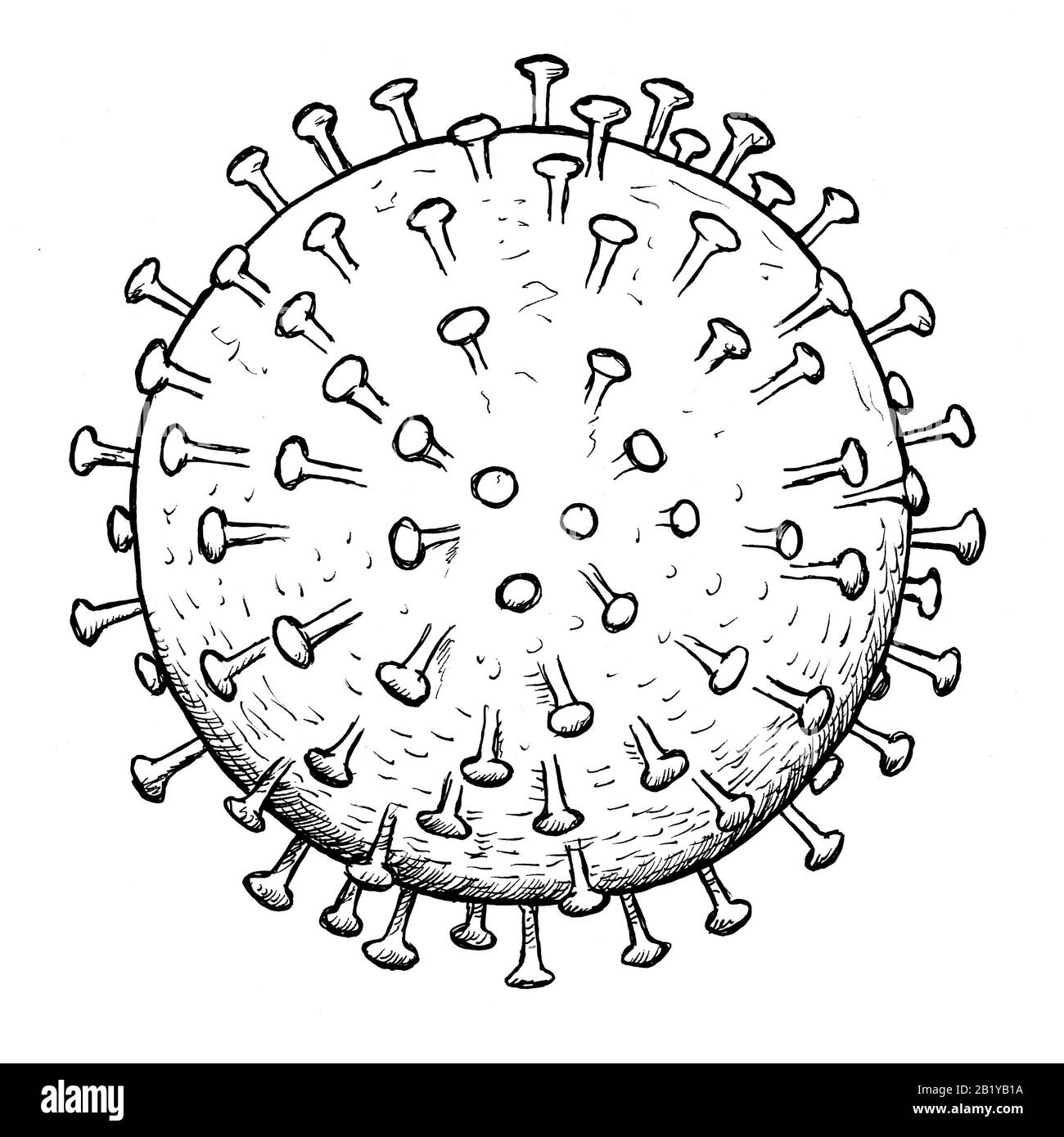 Dessin de Coronavirus COVID-19 Banque D'Images