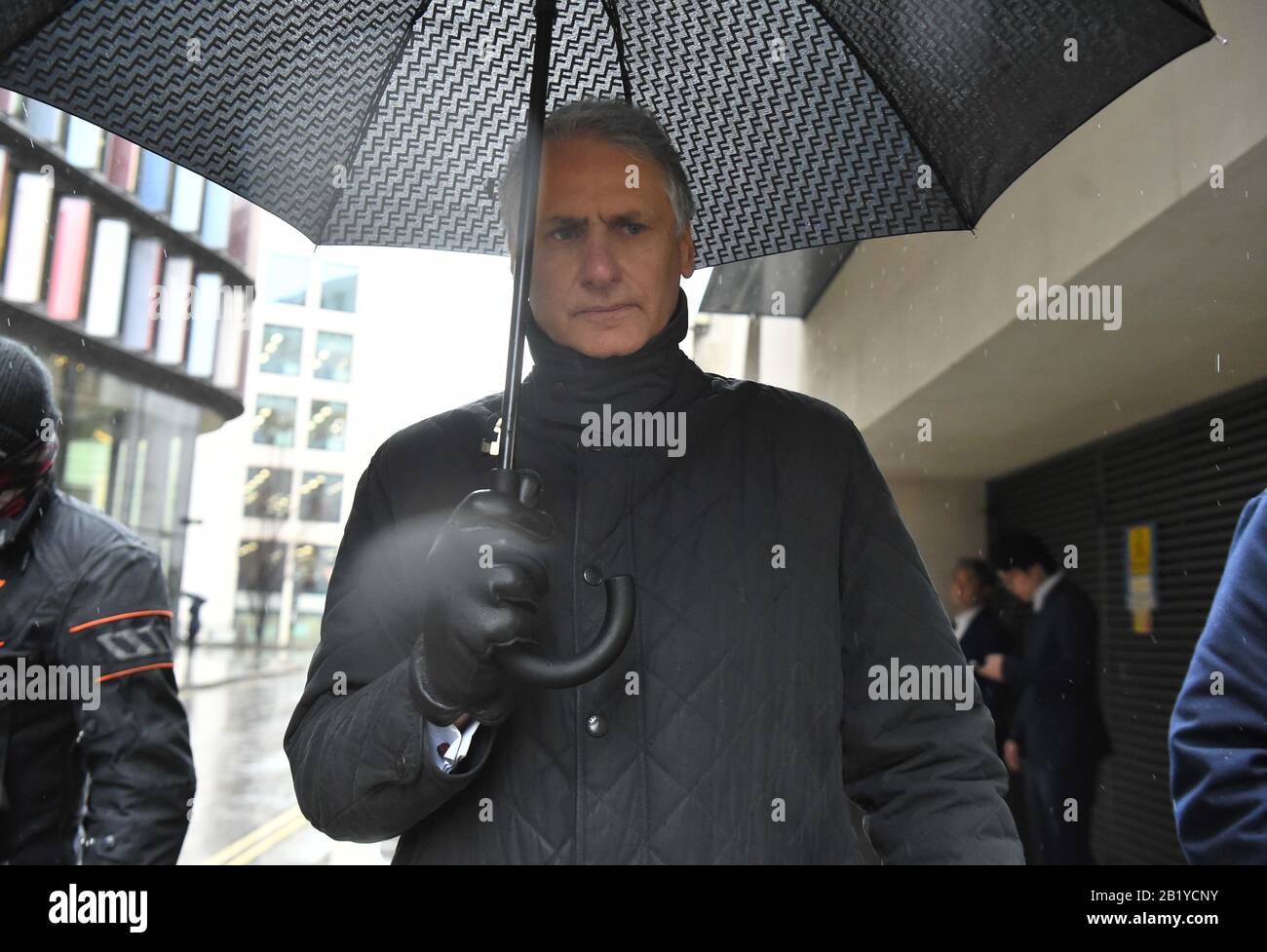 Thomas Kalaris en dehors du Old Bailey, Londres, comme lui et deux autres cadres supérieurs de Barclays, Roger Jenkins et Richard Boath, ont été acquittés de fraude sur un contrat d'investissement de plus de 4 milliards de livres sterling avec le Qatar au plus fort de la crise bancaire. Banque D'Images