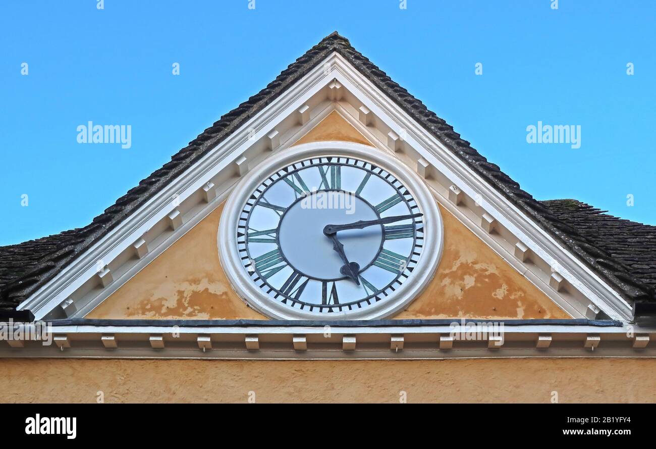 Tetbury Cotswold a pillé le marché de l'horloge - Tetbury, Gloucestershire, Cotswolds, Sud-Ouest, Angleterre, Royaume-Uni Banque D'Images