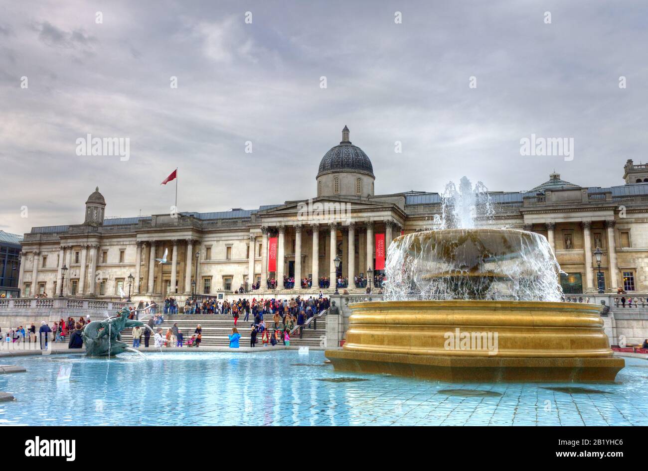 Royaume-Uni, Angleterre, Londres, National Gallery À Trafalgar Square Banque D'Images