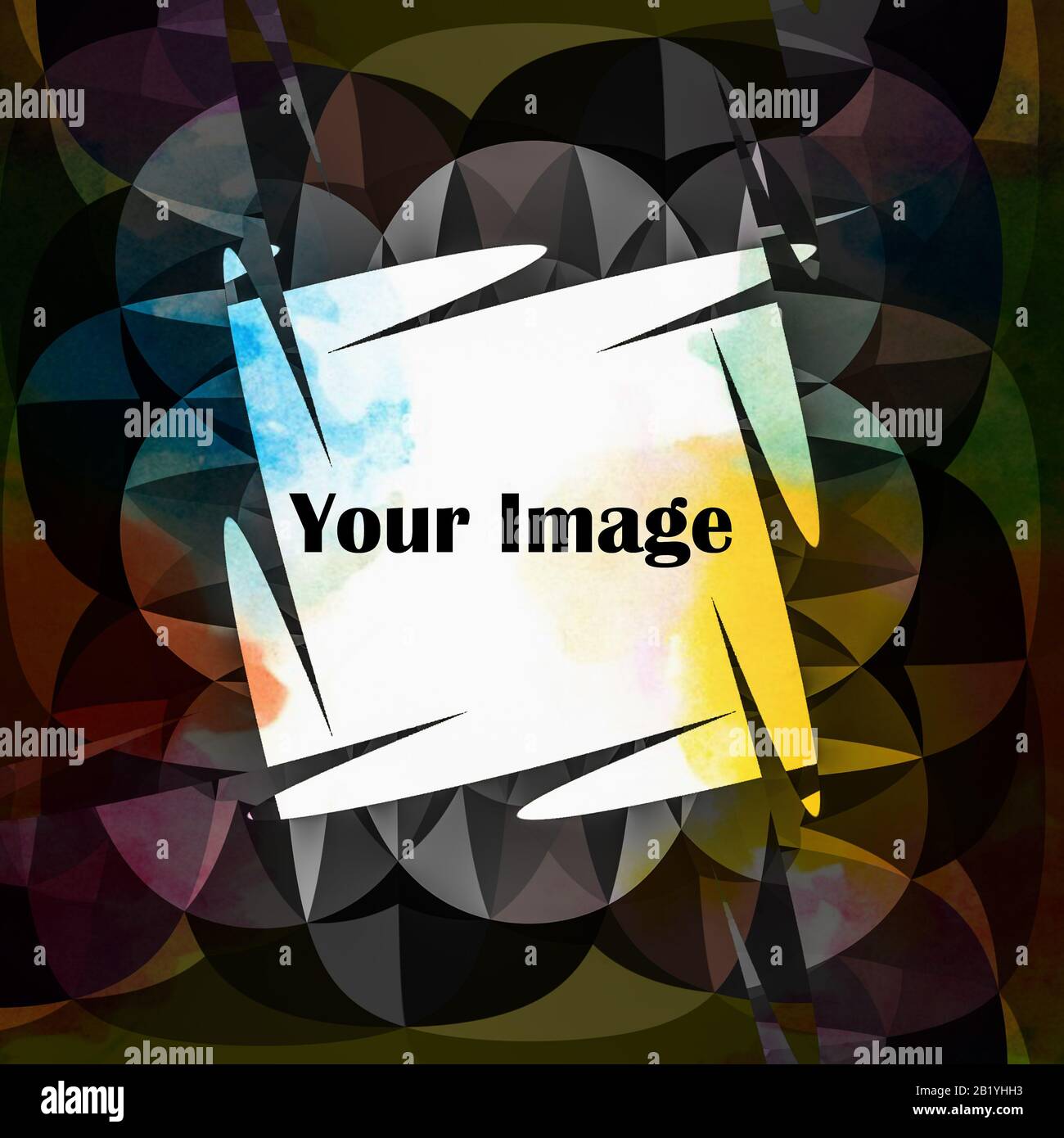 arrière-plan avec cadre photo multicolore Banque D'Images
