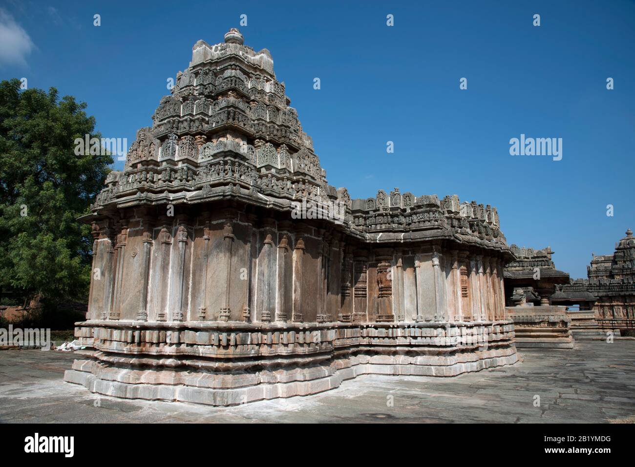 Veera Narayana temple construit pendant la domination de l'Empire Hoysala, Belavadi, Karnataka, Inde Banque D'Images