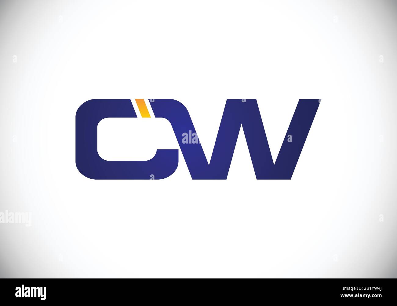 C W logo lettre initiale, lettres modernes créatives icône vectoriel logo Illustration. Illustration de Vecteur