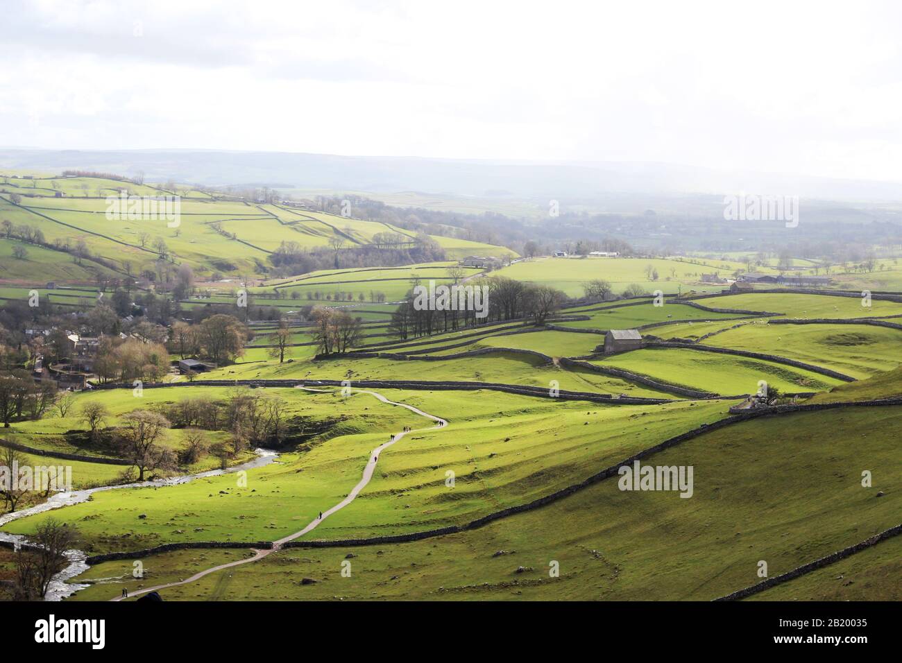 Les collines vallonnées de Malham, dans le Yorkshire Dales Banque D'Images