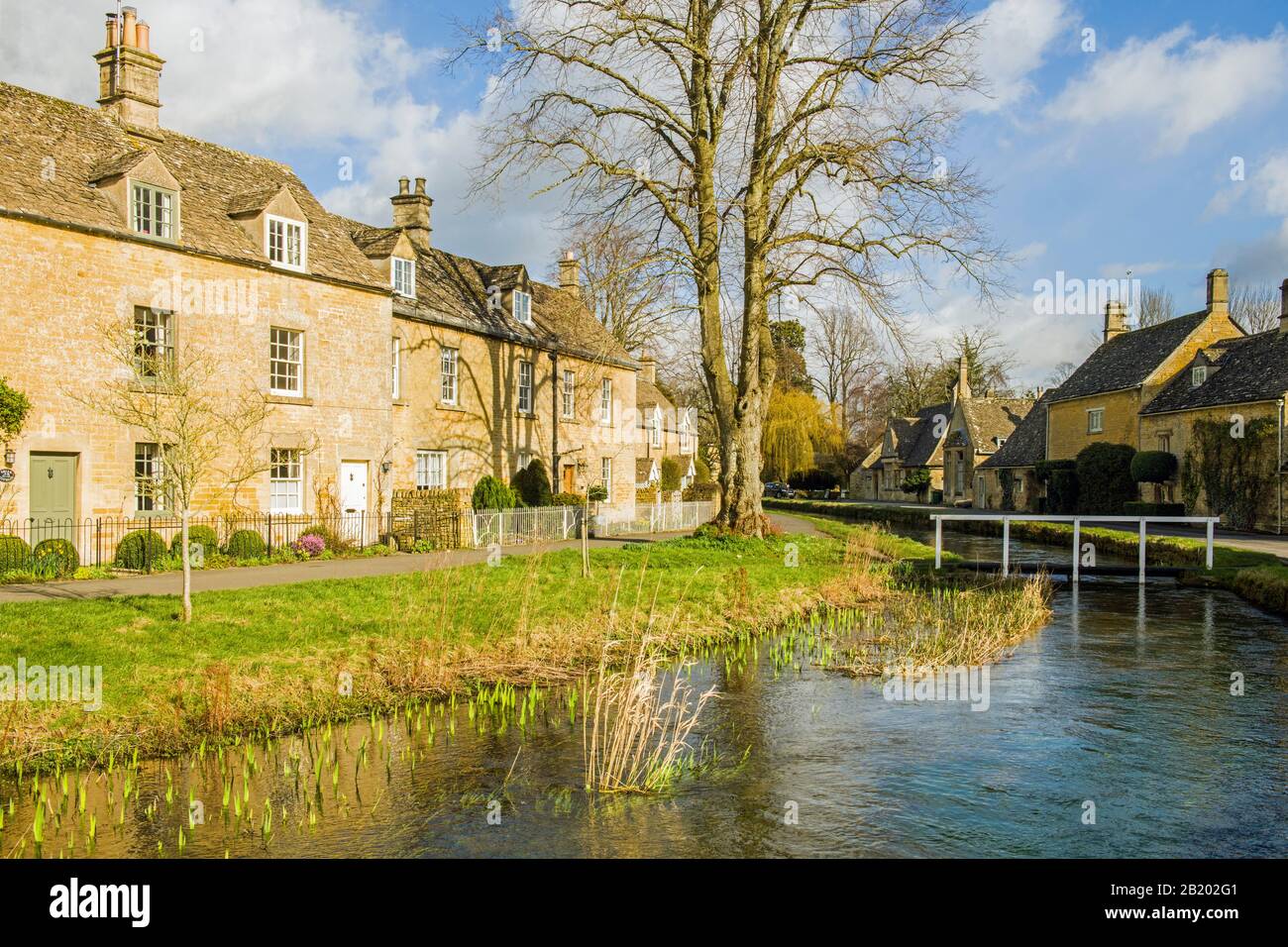 L'abattage inférieur près de Bourton sur l'eau dans les Cotswold Hills, Gloucestershire, tous dans un secteur d'une beauté naturelle exceptionnelle Banque D'Images