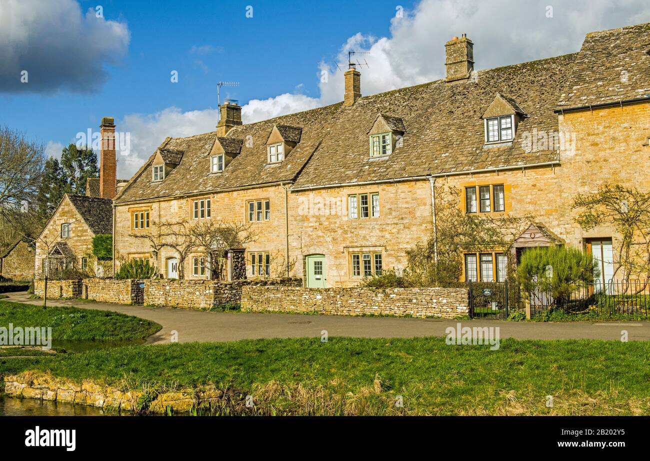 L'abattage inférieur près de Bourton sur l'eau dans les Cotswold Hills, Gloucestershire, tous dans un secteur d'une beauté naturelle exceptionnelle Banque D'Images