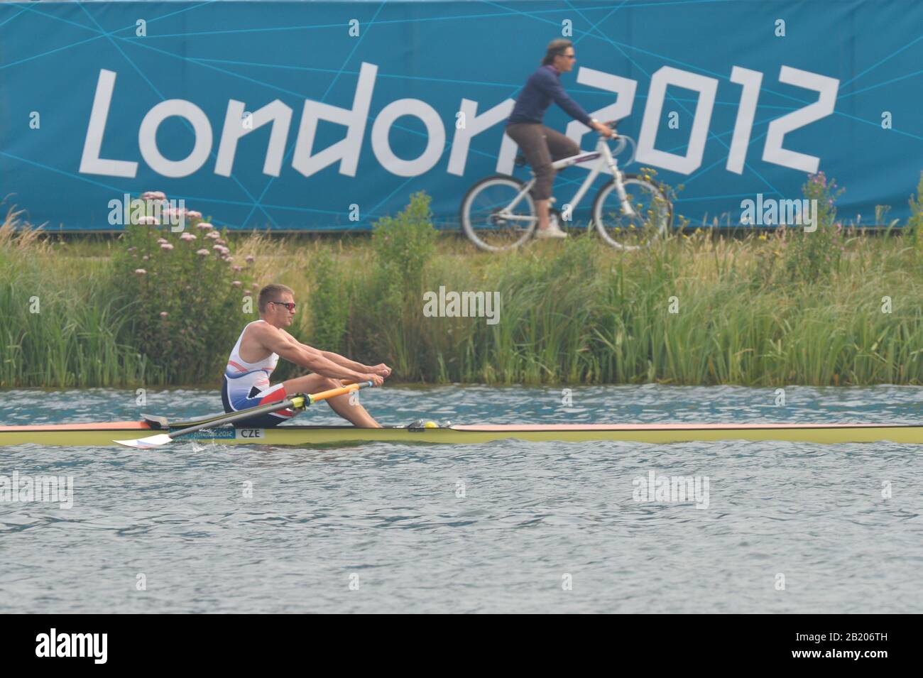 Eton Dorney, Windsor, Grande-Bretagne, Régate Olympique De Londres 2012, Dorney Lake. Eton Rowing Center, Berkshire[ Rowing]. Description; Cze M1x 12:15:36 Vendredi 27/07/2012 [Crédit Obligatoire: Peter Spurrier/Intersport Images] Banque D'Images