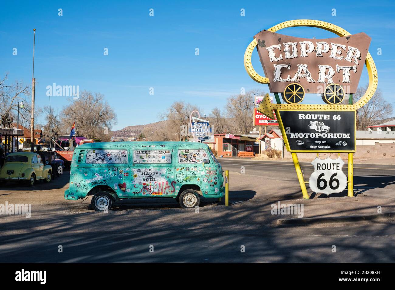 Chariot de cuivre, Seligman, Arizona, États-Unis Banque D'Images