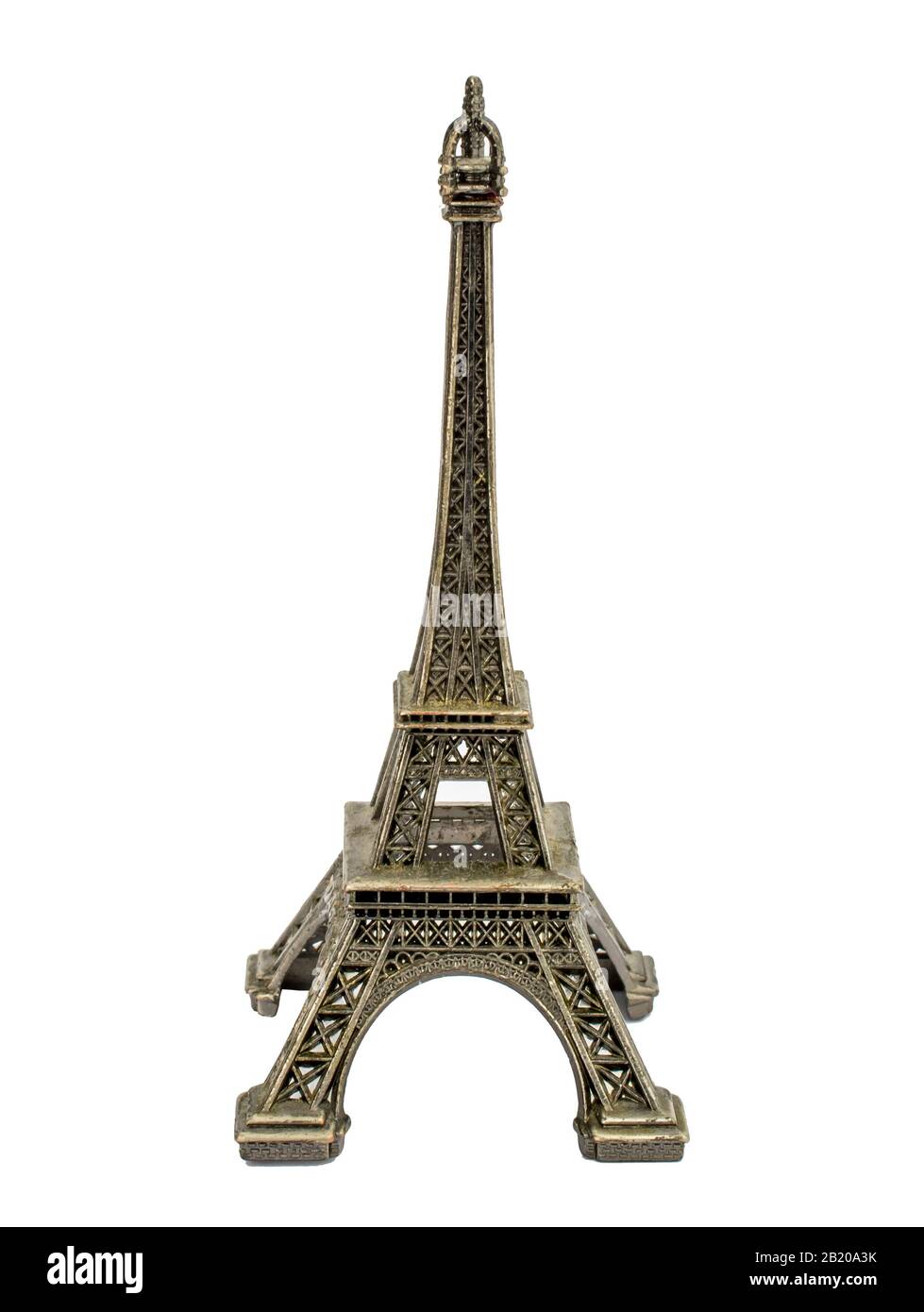 Tour Eiffel mini sur fond blanc Banque D'Images