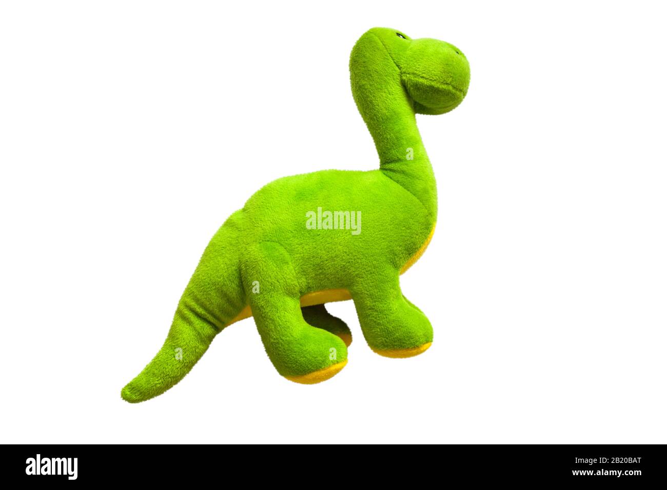 Dinosaure peluche douce flore isolé sur fond blanc Banque D'Images