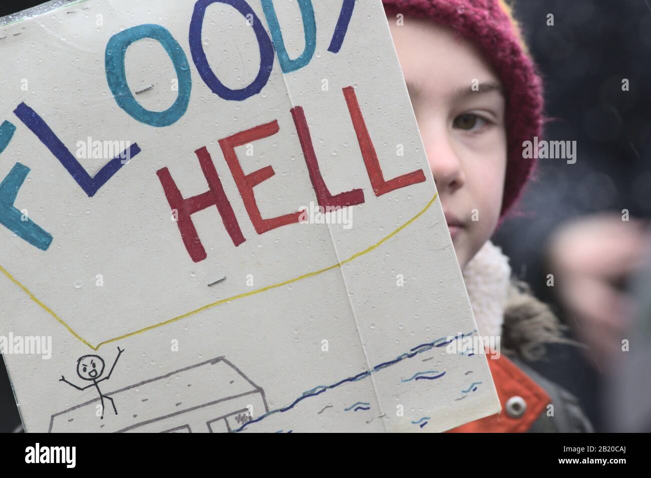 La grève des jeunes 4 Climate Bristol événement sur College Green, Bristol à laquelle Greta Thunberg et Mya-Rose Craig ont parlé Banque D'Images