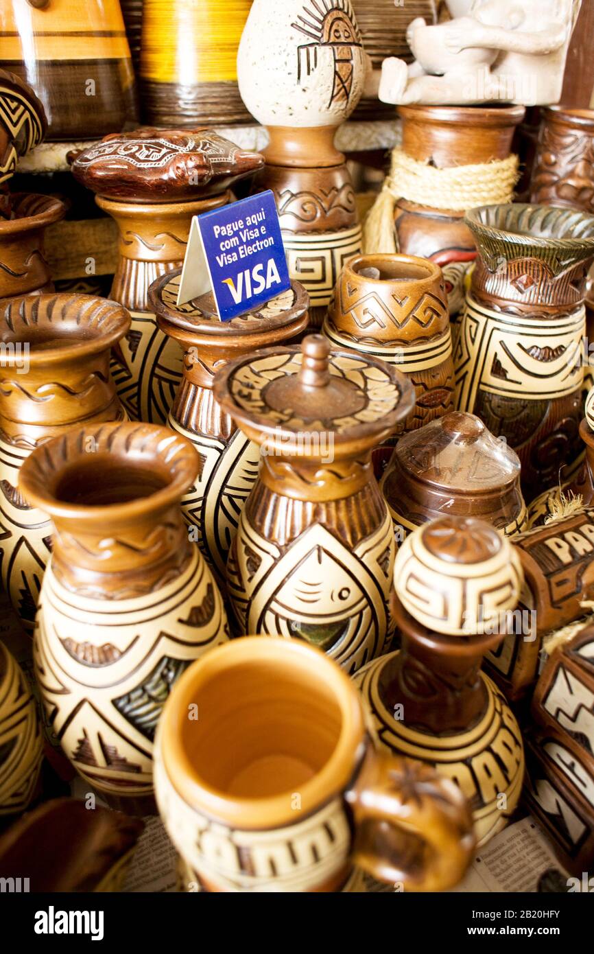 Objets, Artisanat, Ver-O-Peso Market, Belém, Pará, Brésil Banque D'Images