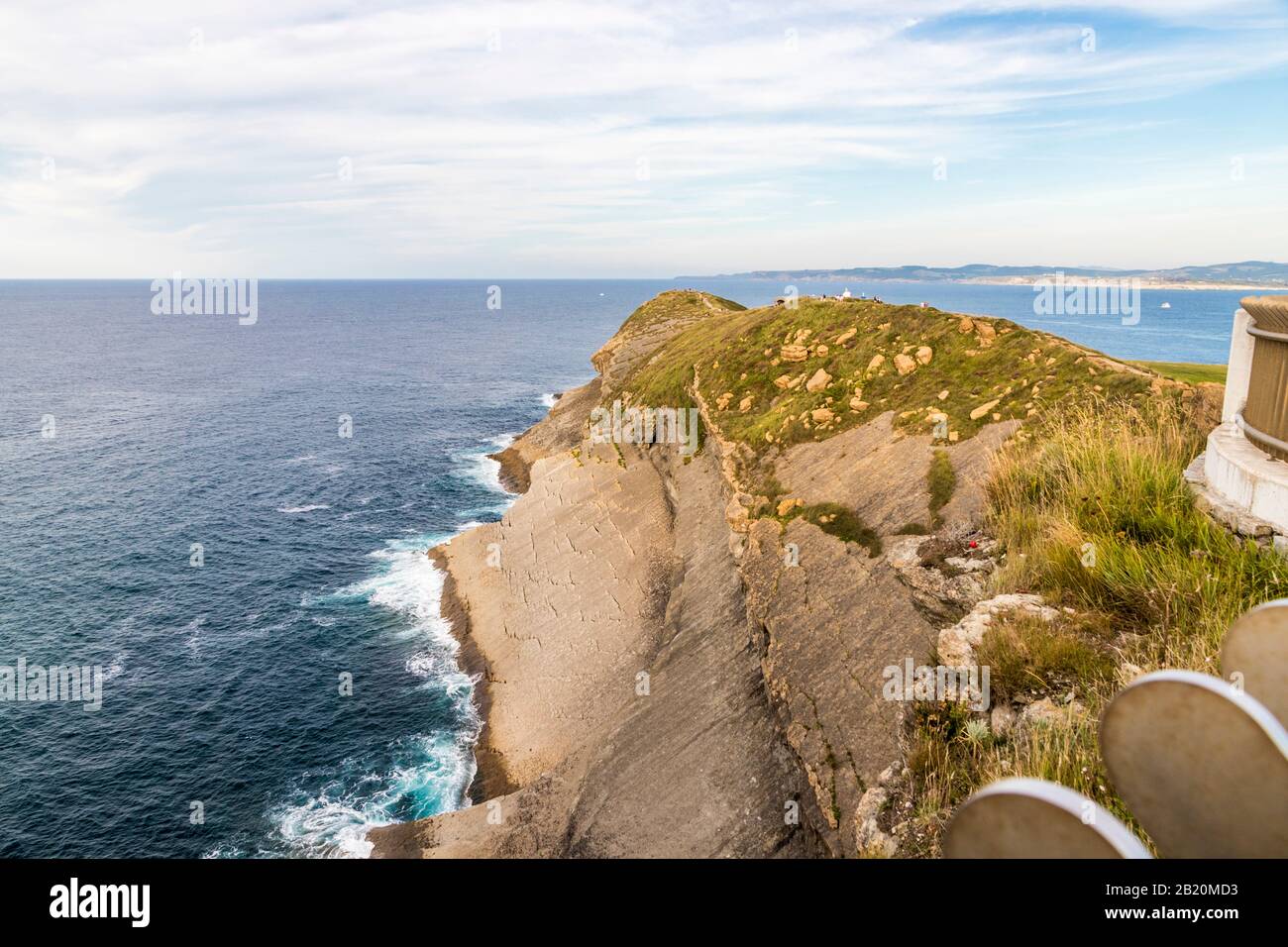 Santander, Espagne. Vue depuis le phare de Cabo Mayor du golfe de Gascogne et de l'océan Atlantique Banque D'Images