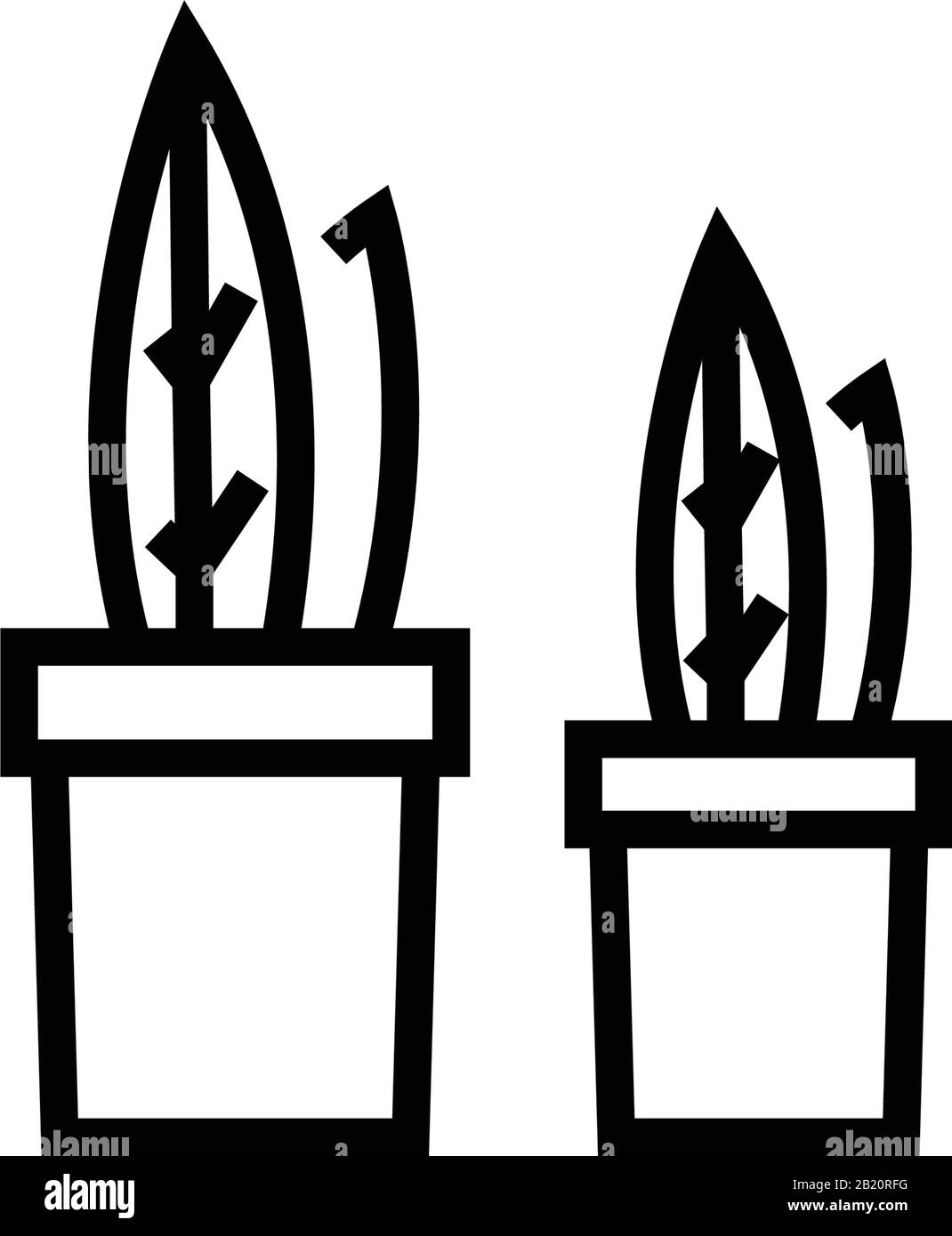 Icône de ligne Office plants, signe concept, illustration vectorielle, symbole linéaire. Illustration de Vecteur