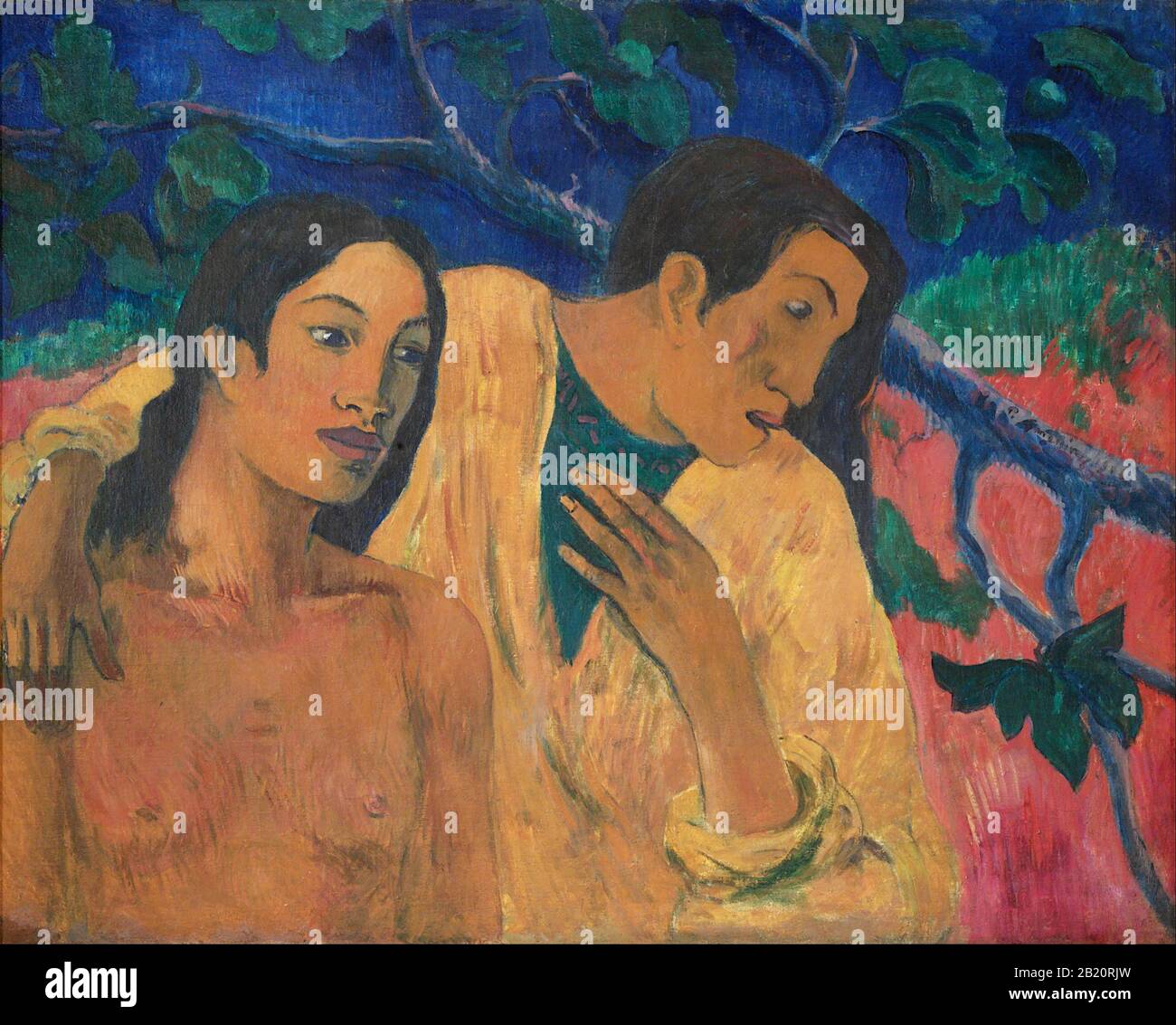 Escape (Tahiti Idyll) (1902)) peinture du début du XXe siècle de Paul Gauguin - très haute résolution et image de qualité Banque D'Images