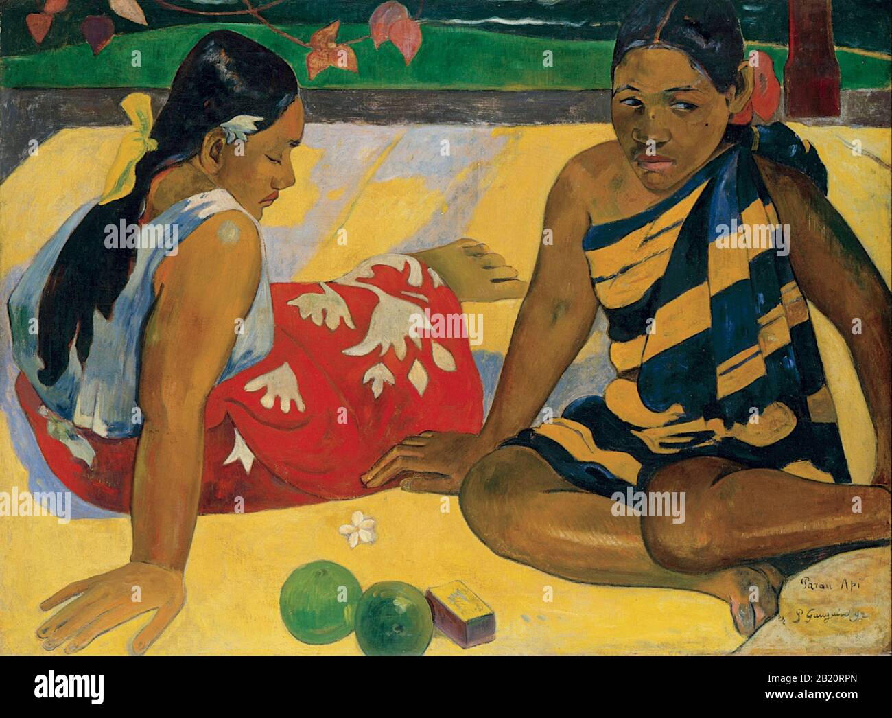 What News (API Parau) (1892) peinture du XIXe siècle de Paul Gauguin - très haute résolution et image de qualité Banque D'Images