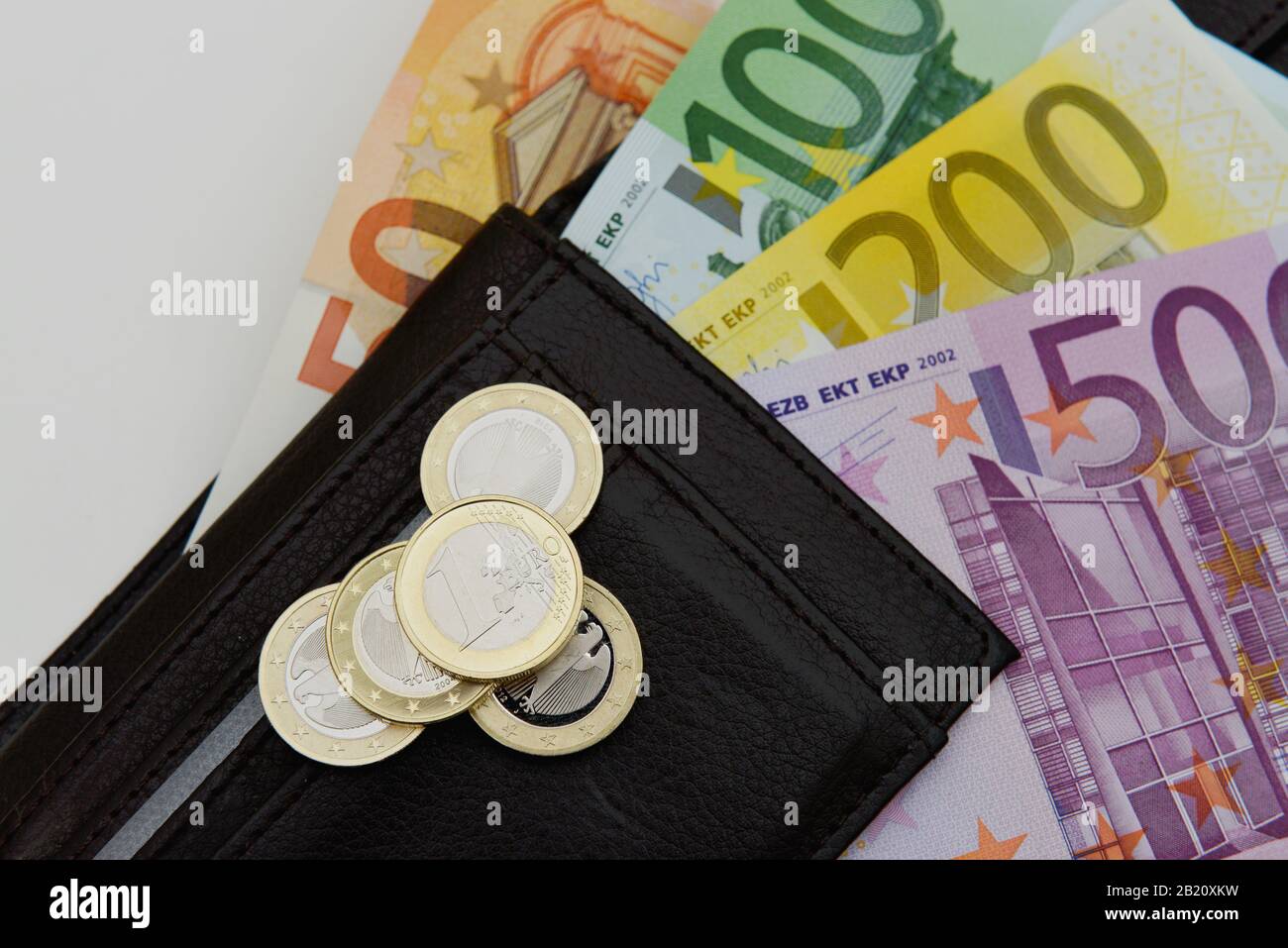 Portemonnaie, Euroscheine Banque D'Images