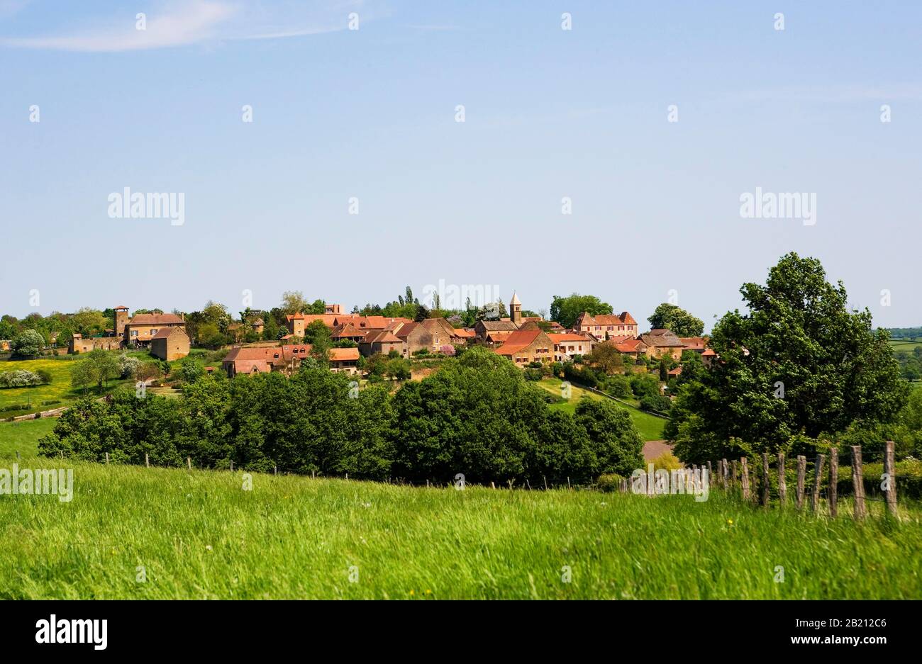 Communauté de Taize, ordre oecuménique des hommes, vue locale de Taize, Département Saône et Loire, Bourgogne, France Banque D'Images