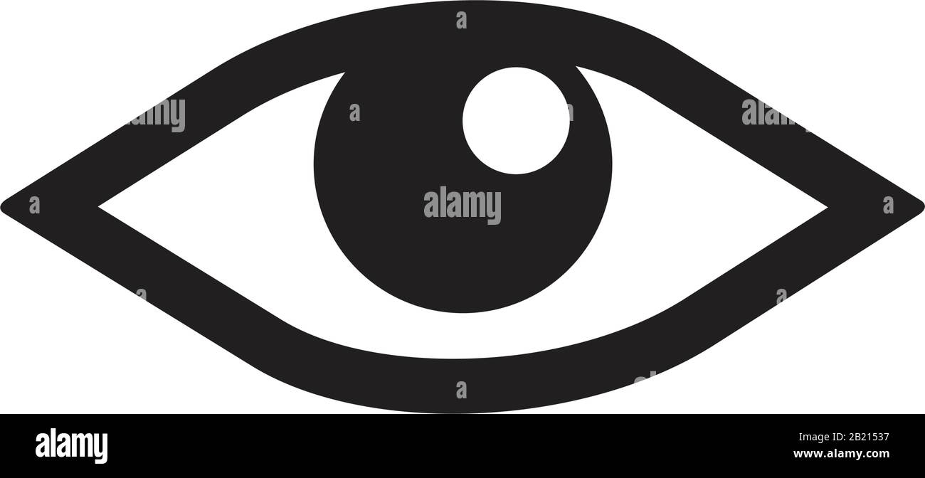 Modèle D'Icône Eye Sign couleur noire modifiable. Symbole De l'Icône Eye Sign illustration vectorielle plate pour la conception graphique et Web. Illustration de Vecteur