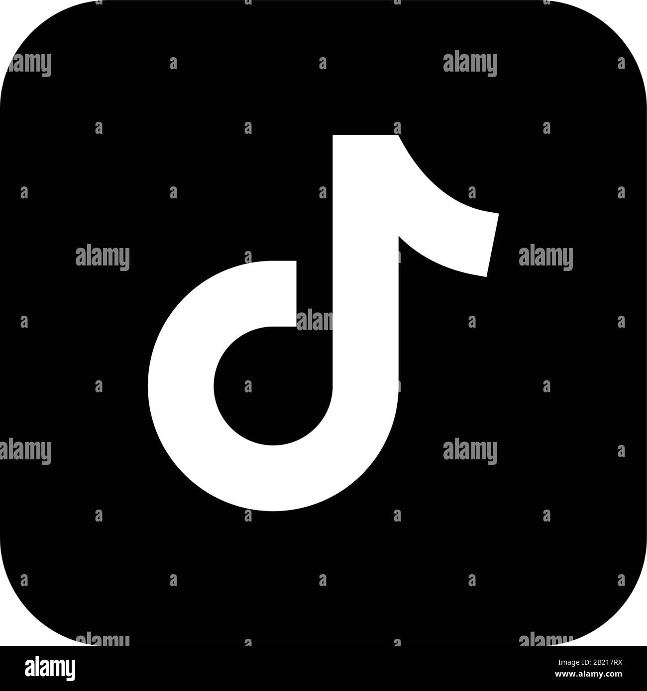 Modèle D'Icône plate Tik Tok couleur noire modifiable. Tik Tok icône plate icône plate illustration vectorielle plate pour la conception graphique et web. Illustration de Vecteur