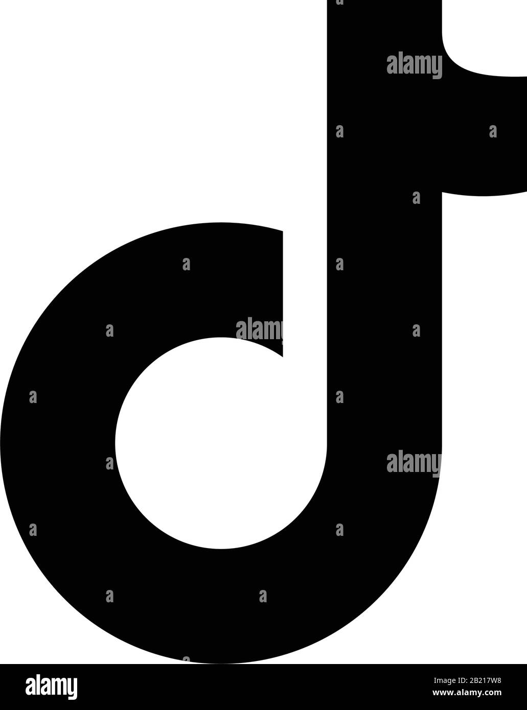 Modèle D'Icône plate Tik Tok couleur noire modifiable. Tik Tok icône plate icône plate illustration vectorielle plate pour la conception graphique et web. Illustration de Vecteur