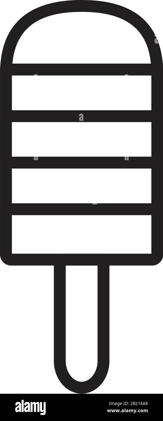 Modèle D'Icône de crème glacée couleur noire modifiable. Symbole crème glacée illustration vectorielle plate pour le graphisme et la conception de sites Web. Illustration de Vecteur