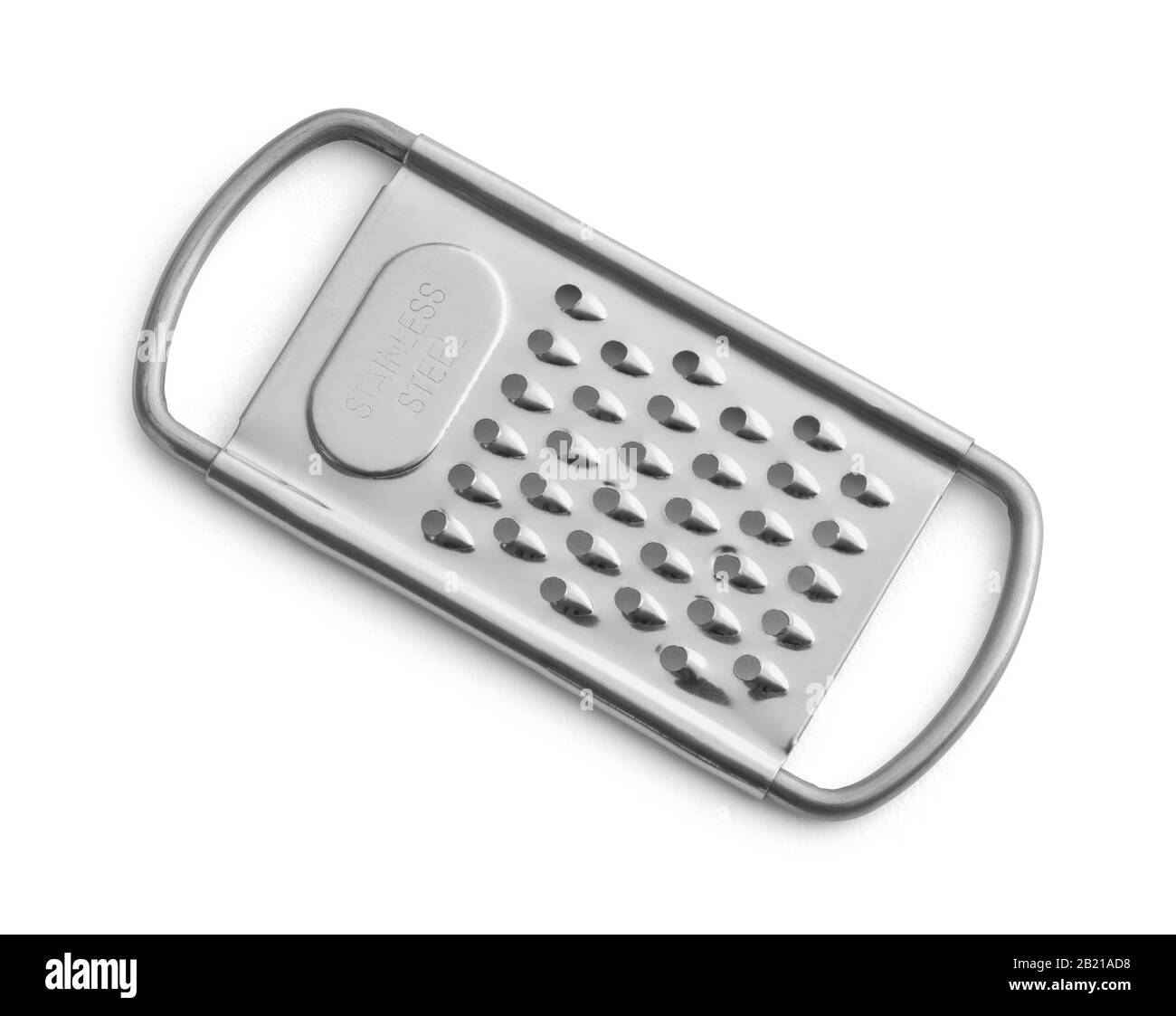 Vue Supérieure De La Grille En Métal Isolée Sur Fond Blanc. Banque D'Images