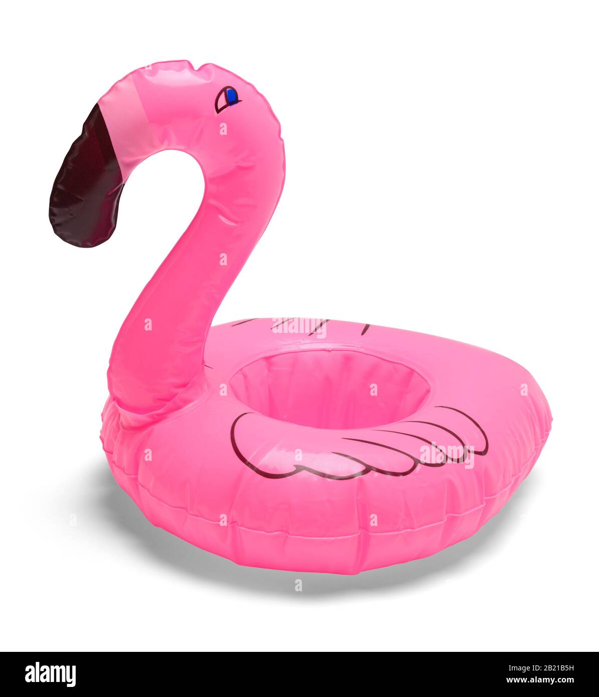 Piscine Rose Flamingo Floaty Isolée Sur Fond Blanc. Banque D'Images