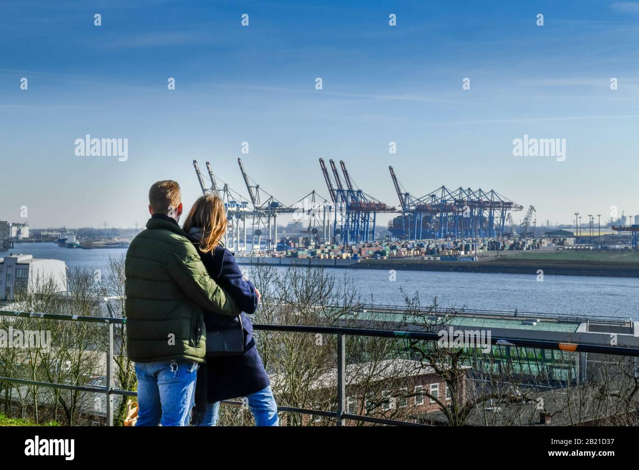 Altonaer Balkon Aussichtsplattform, Altona, Hambourg, Allemagne Banque D'Images