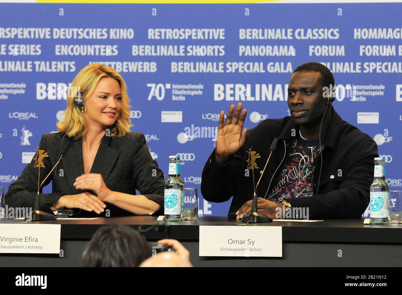 Photocall de police et conférence de presse au Berlinale Film Festival 2020. Banque D'Images