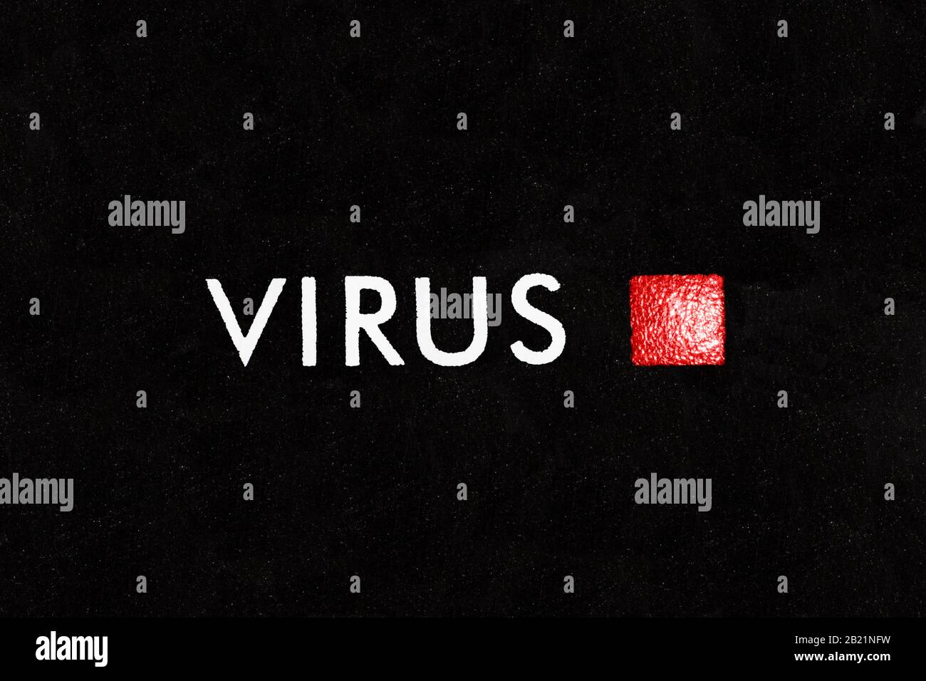 Photo macro du voyant de détection de virus. Banque D'Images