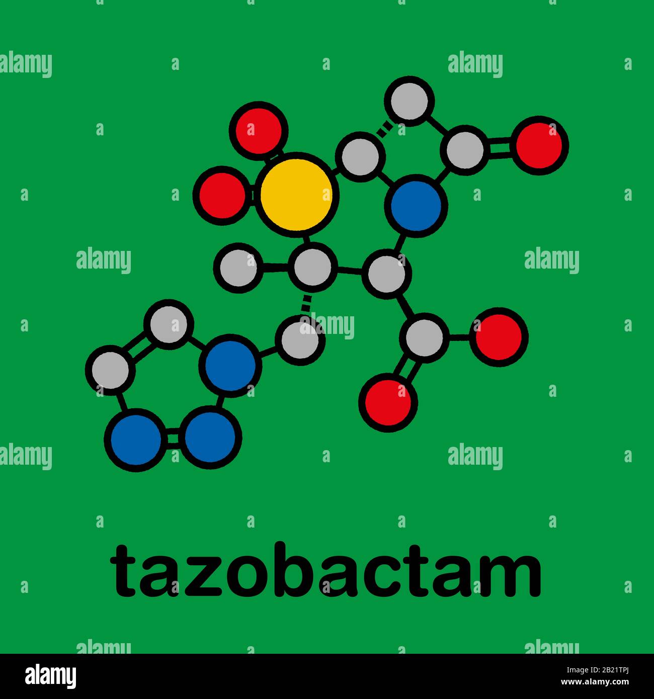 Molécule de médicament de tazobactam, illustration Banque D'Images