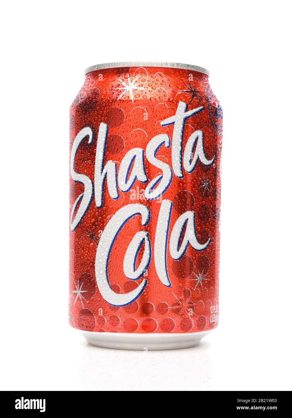 Irvine, CALIFORNIE - 19 AOÛT 2019: Shasta Cola peut se fermer avec condensation. Banque D'Images