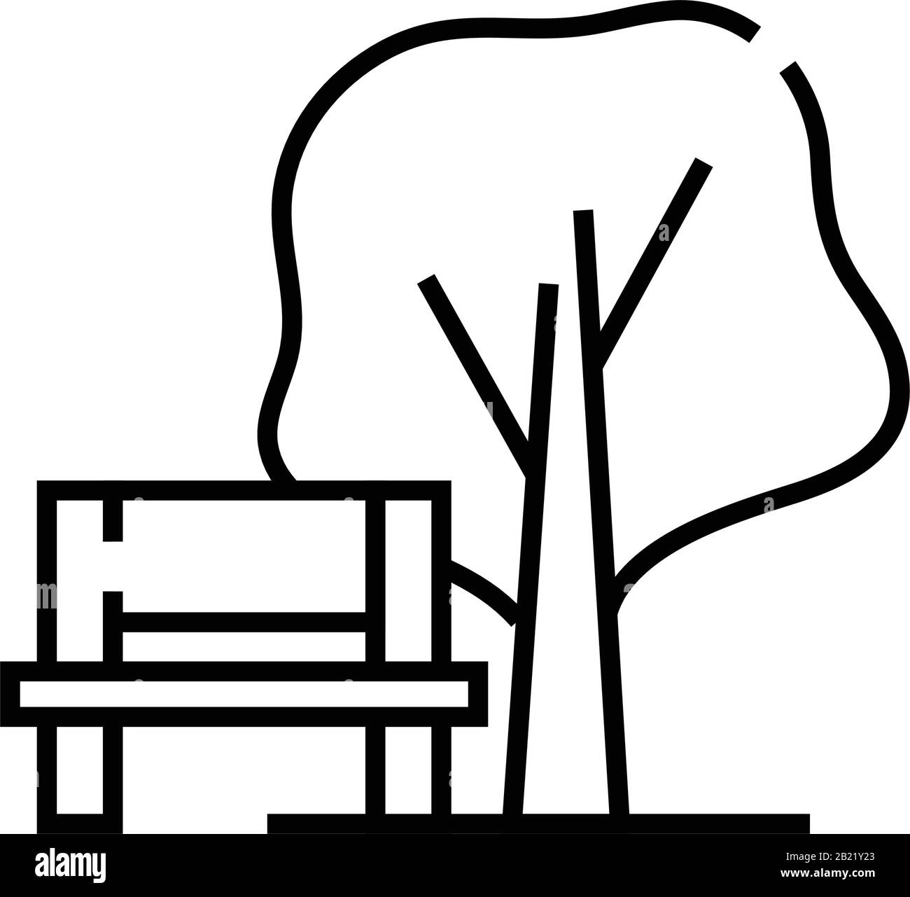 Icône de ligne de parcage, signe de concept, illustration vectorielle de contour, symbole linéaire. Illustration de Vecteur