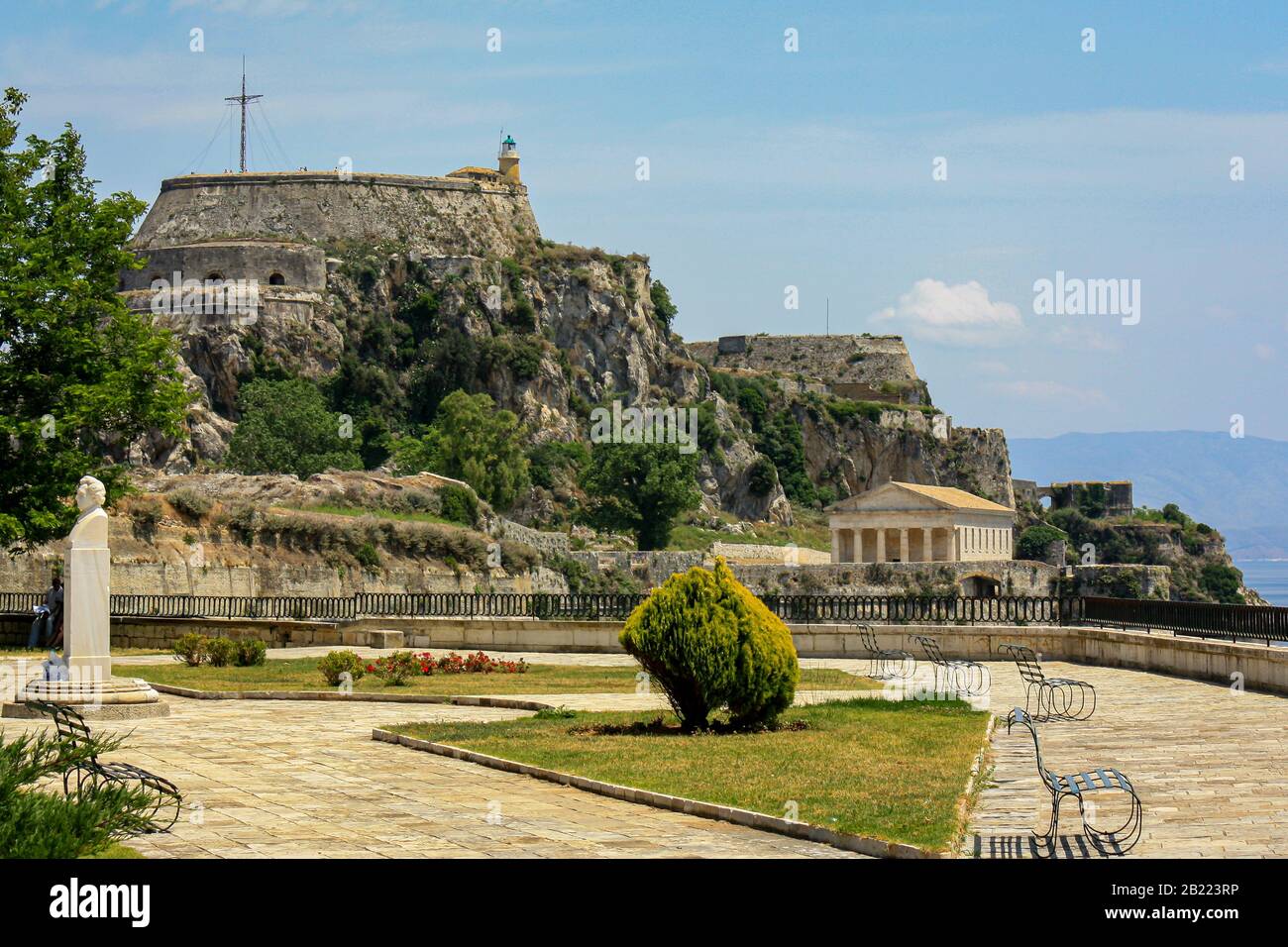 La vieille forteresse historique de Corfou est un endroit incroyable à visiter. Banque D'Images