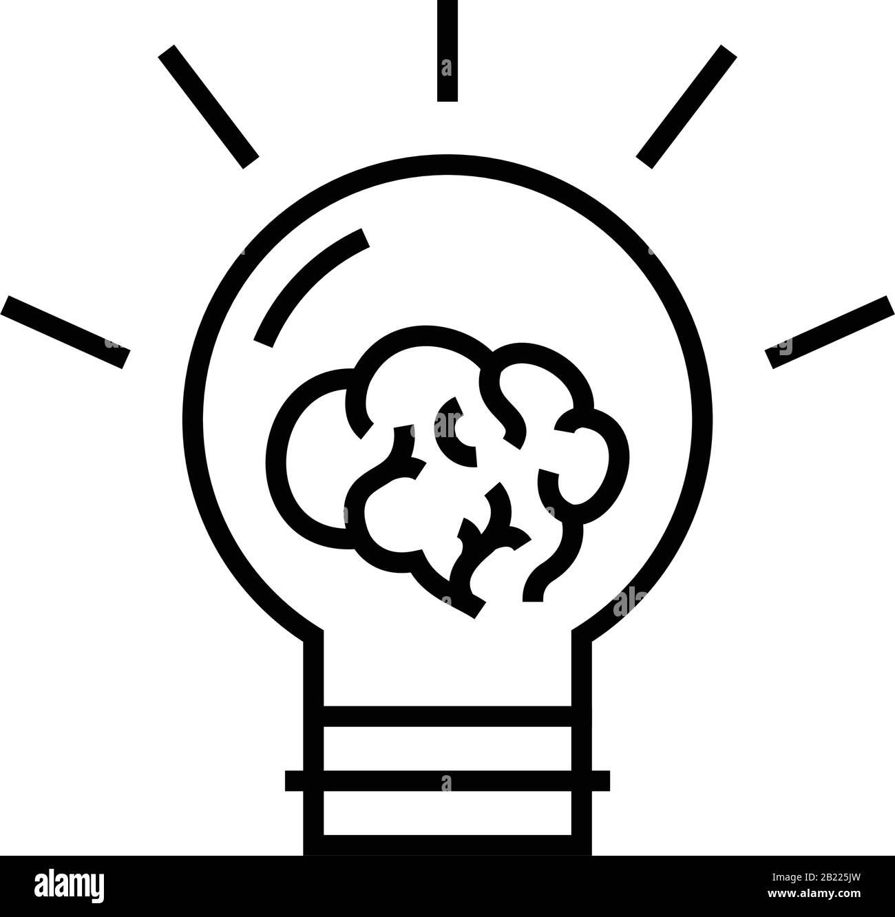 Nouvelle icône de ligne idee, signe concept, illustration vectorielle ...
