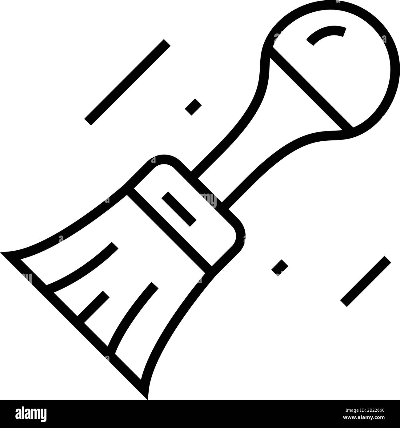 Peinture de l'icône de ligne de pinceau, du signe concept, de l'illustration vectorielle de contour, du symbole linéaire. Illustration de Vecteur