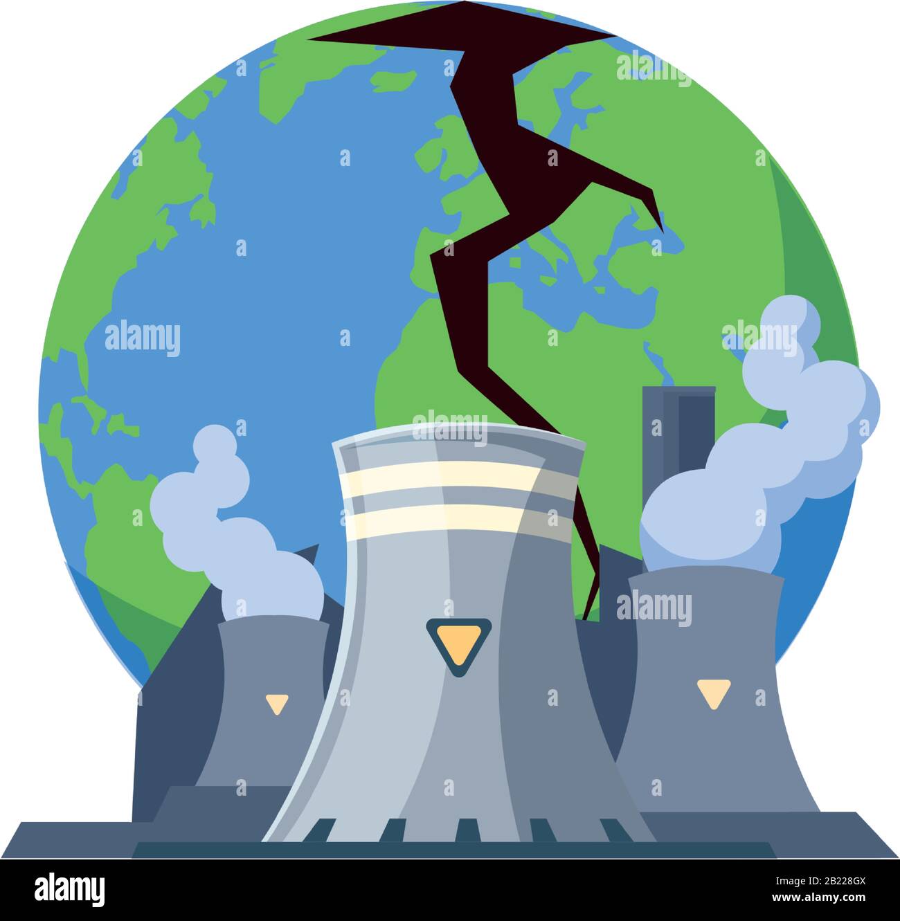 planète terre malade pour la pollution sur fond blanc illustration ...