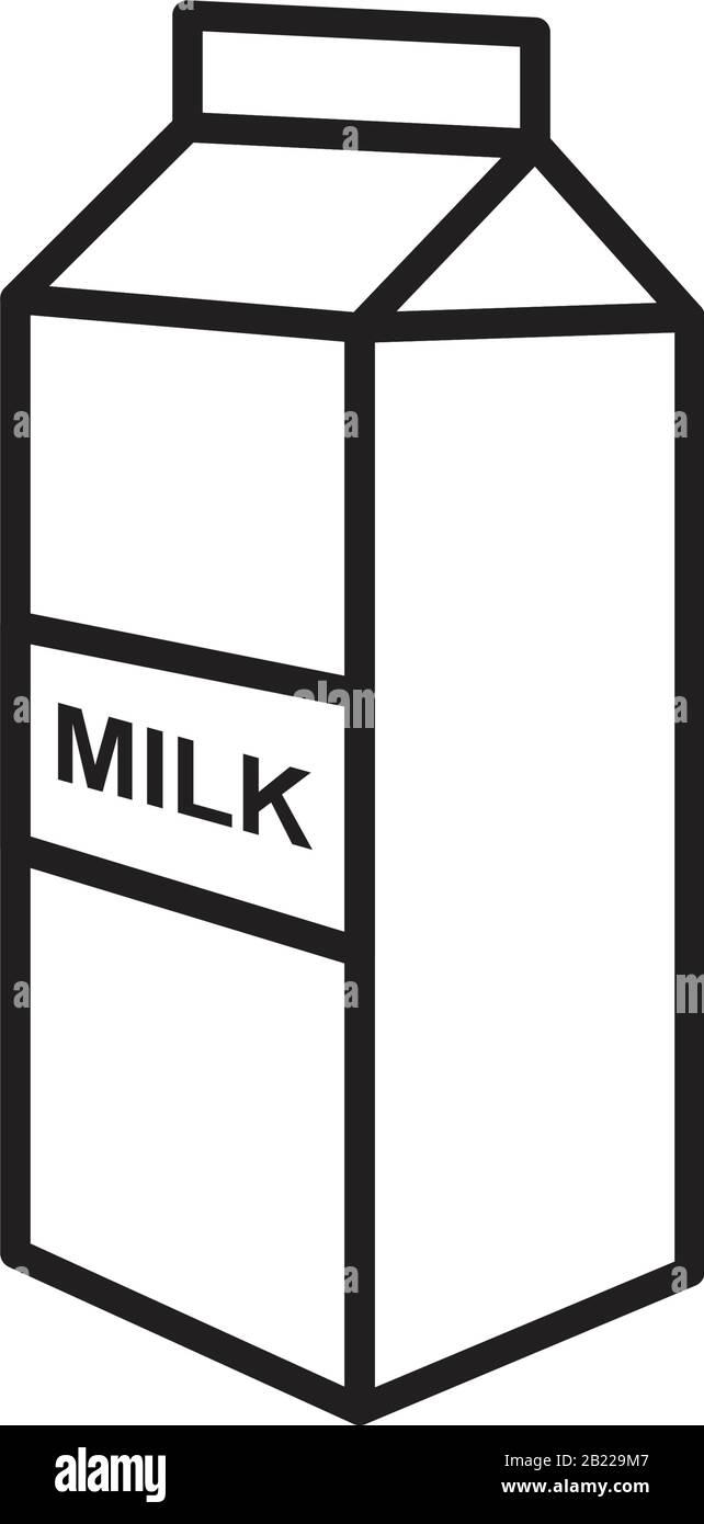 Modèle D'Icône lait couleur noire modifiable. Symbole d'Icône de lait illustration vectorielle plate pour la conception graphique et Web. Illustration de Vecteur