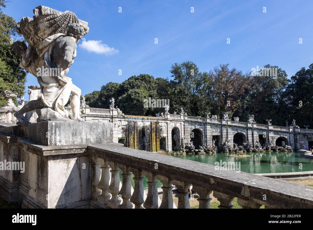 Italie, CASERTA - 19 octobre 2019 : le Palais Royal et les jardins de Caserta (Palazzo Reale di Caserta), construit au XVIIIe siècle, ancienne résidence baroque de Banque D'Images