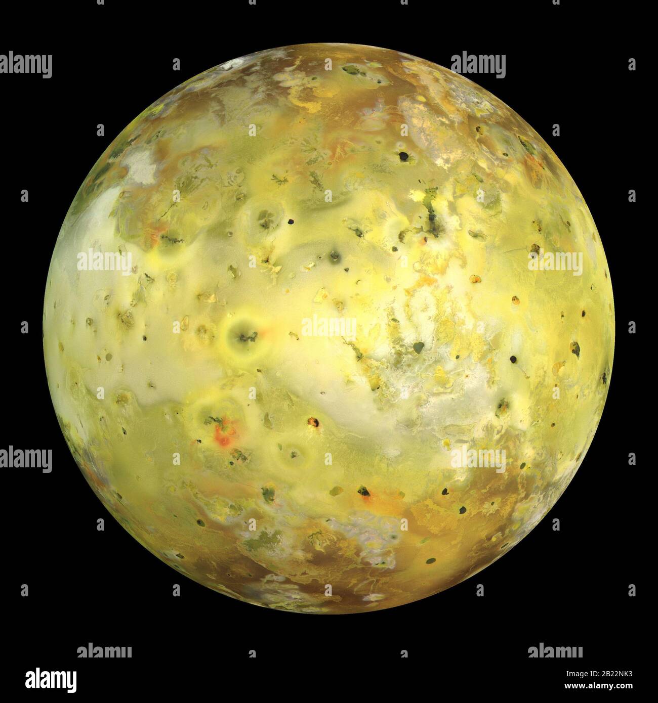 Jupiter - 03 juillet 1999 - l'engin spatial Galileo de la NASA a acquis ses images de la plus haute résolution de l'Io lunaire de Jupiter le 3 juillet 1999 lors de son passage le plus proche t Banque D'Images